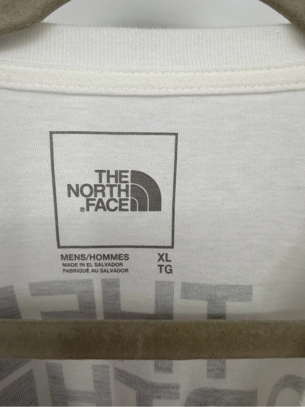 The North Face Men’s White Crew Neck Tee with Black Logo